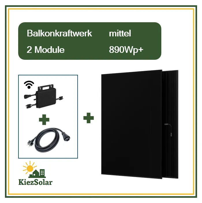 Balkonkraftwerk mittel - 2‑Module