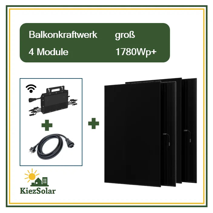 Balkonkraftwerk groß - 4‑Module